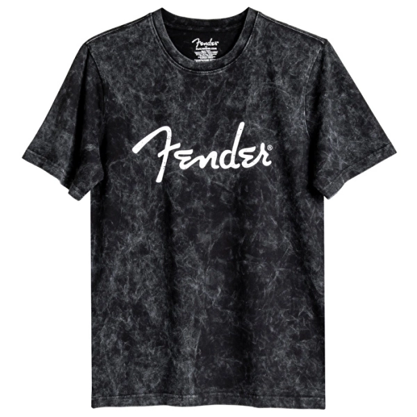#SUK0209 - FENDER&reg; Spaghetti Logo Tie-Dye Siyah T-Shirt