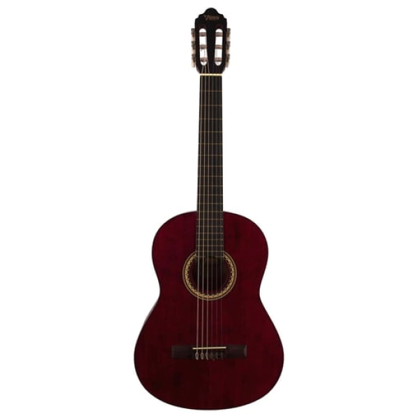 #SUK0163 - VALENCIA VC204TWR KLASİK GİTAR, 4/4, ŞEFFAF ŞARAP KIRMIZISI MAT