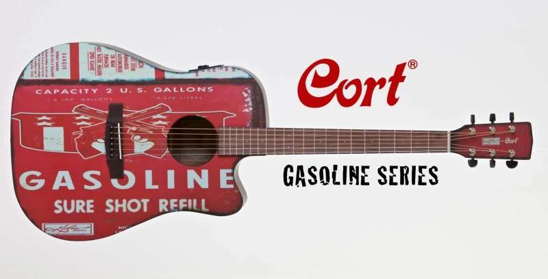 #SUK0207 - CORT GASOLINE2BKS Elektro Akustik Gitar, Siyah Satin