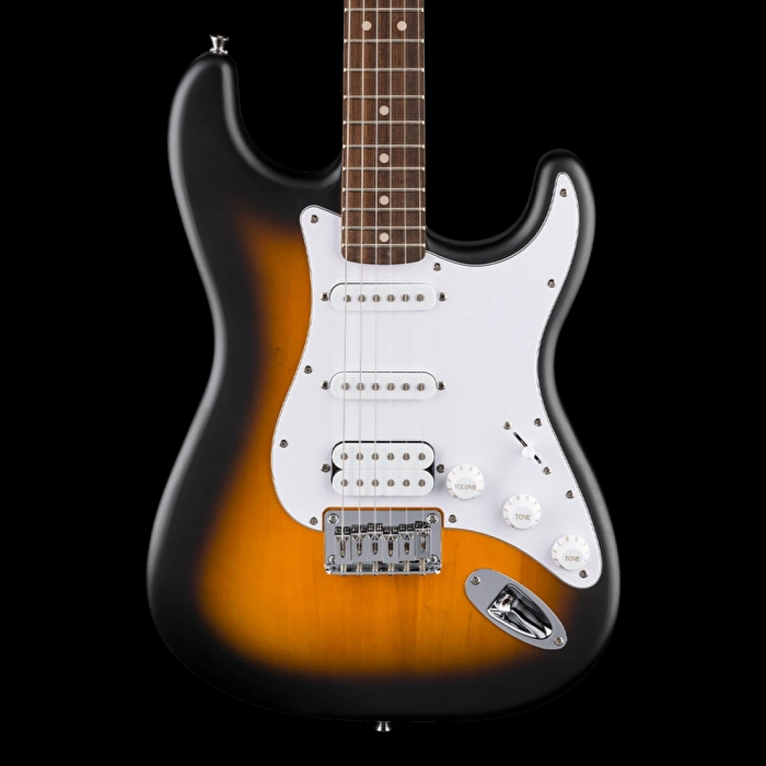 #241 - Squier Debut Stratocaster HSS Sabit K&ouml;pr&uuml; Laurel Klavye 2 Ton Sunburst