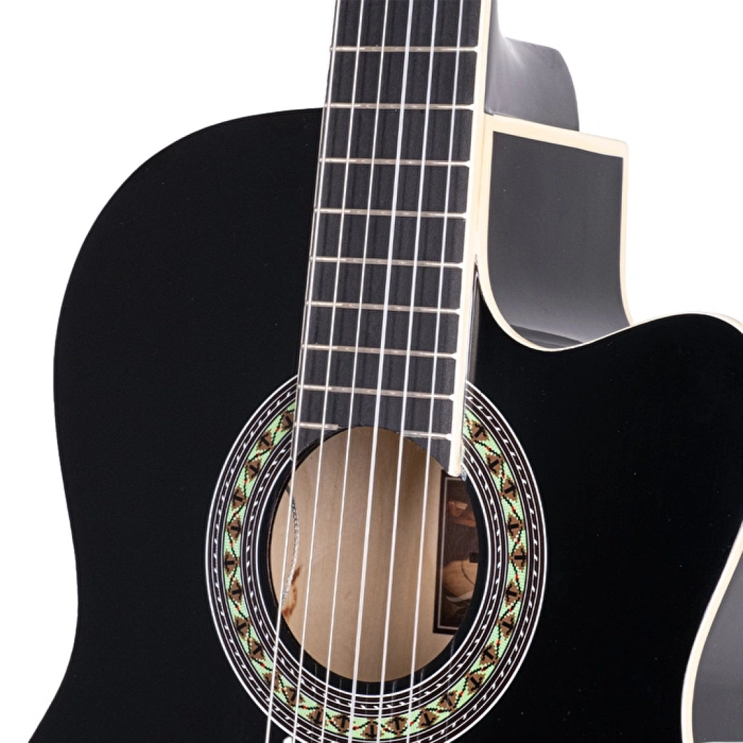 #252 - Barcelona LC 3900 CEQ BK Elektro Klasik Gitar