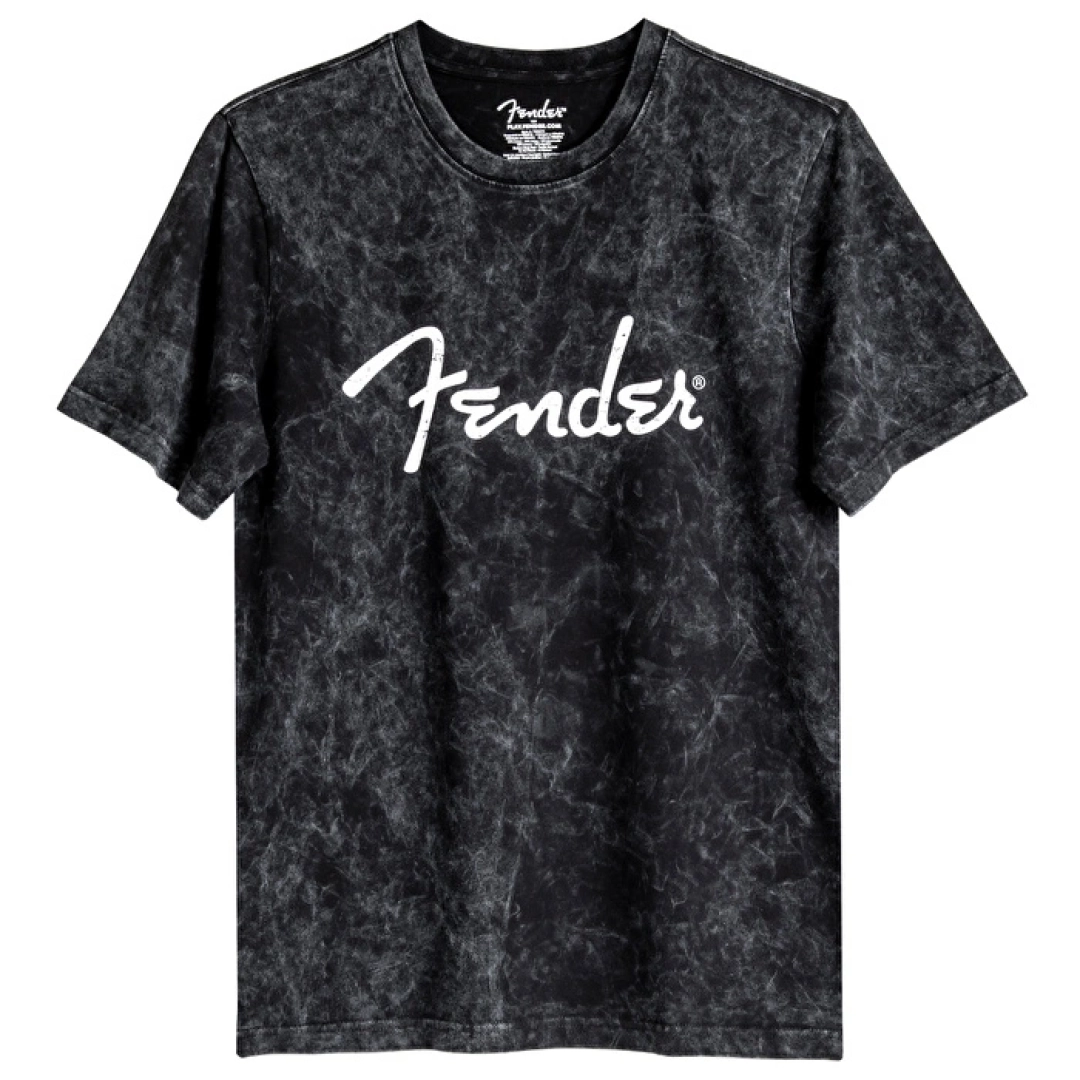 #259 - FENDER&reg; Spaghetti Logo Tie-Dye Siyah T-Shirt
