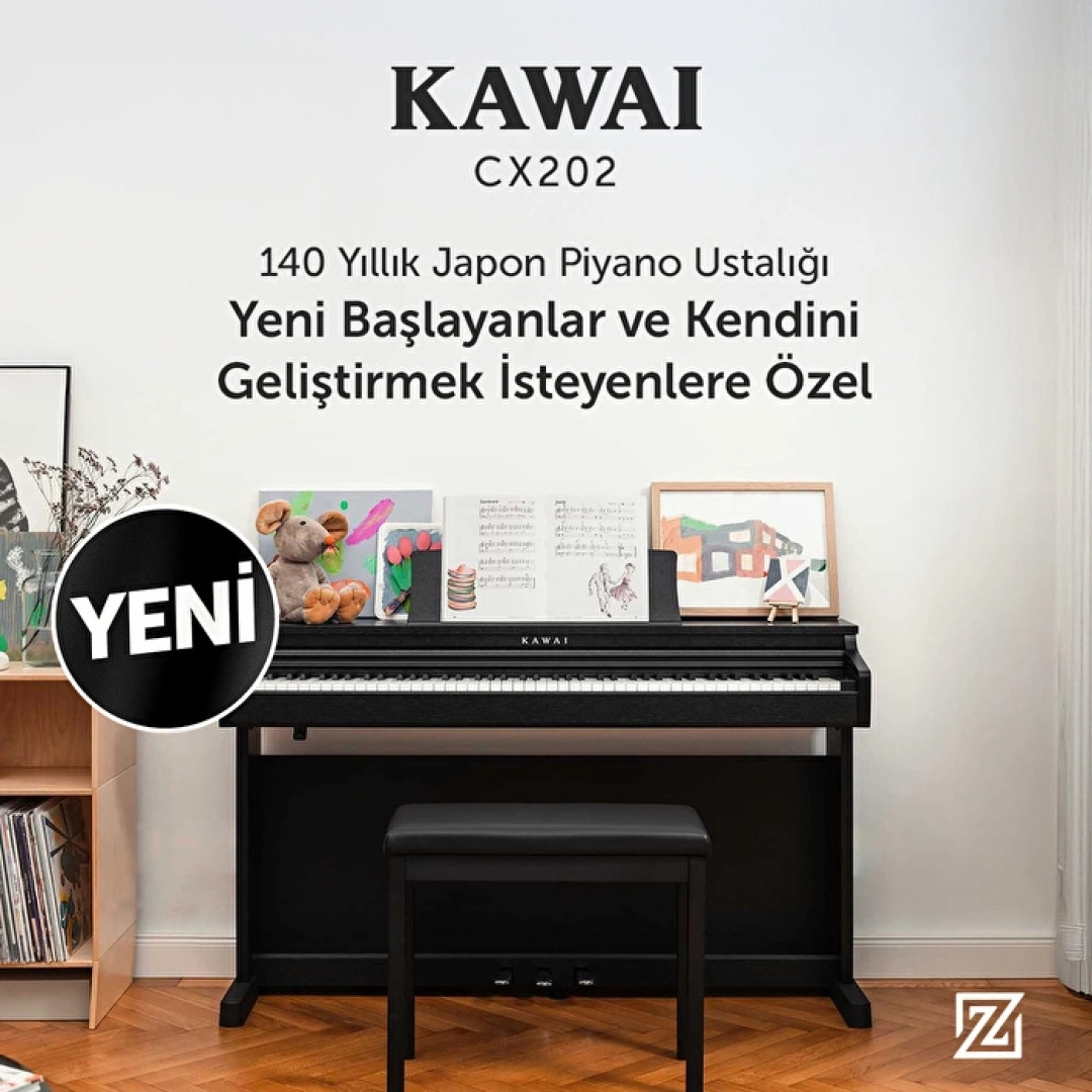 #217 - Kawai KAWAI CX202B Siyah Dijital Piyano (Tabure Hediyeli)
