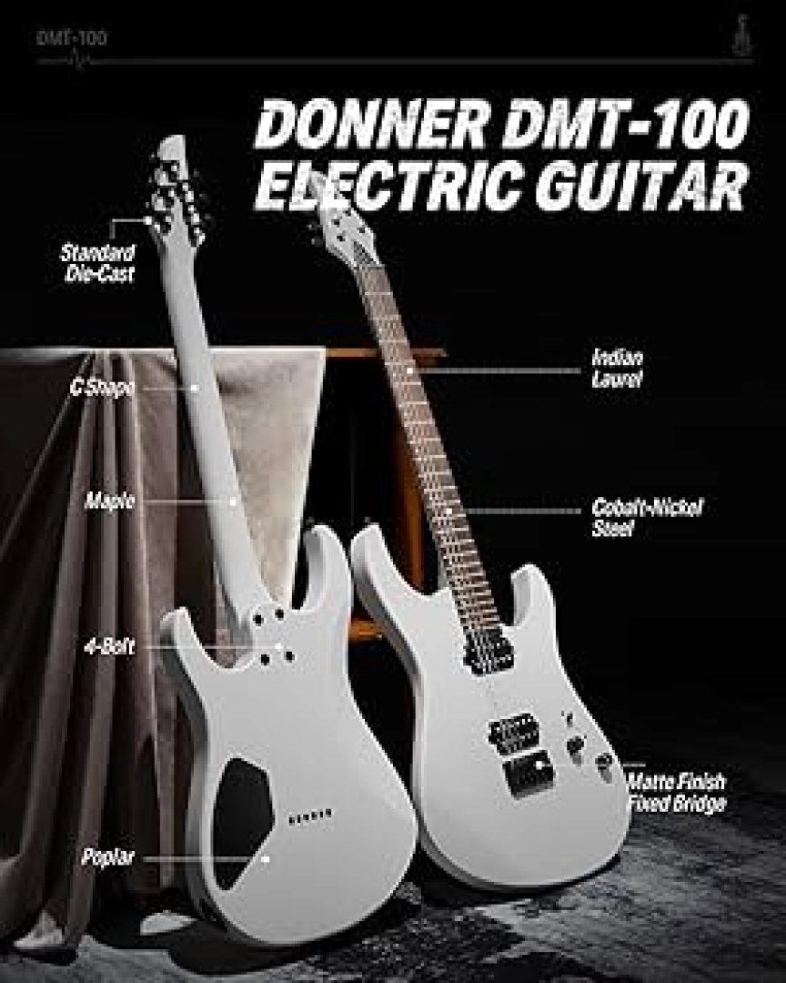 #275 - Donner DMT-100 Elektro Gitar (Beyaz)