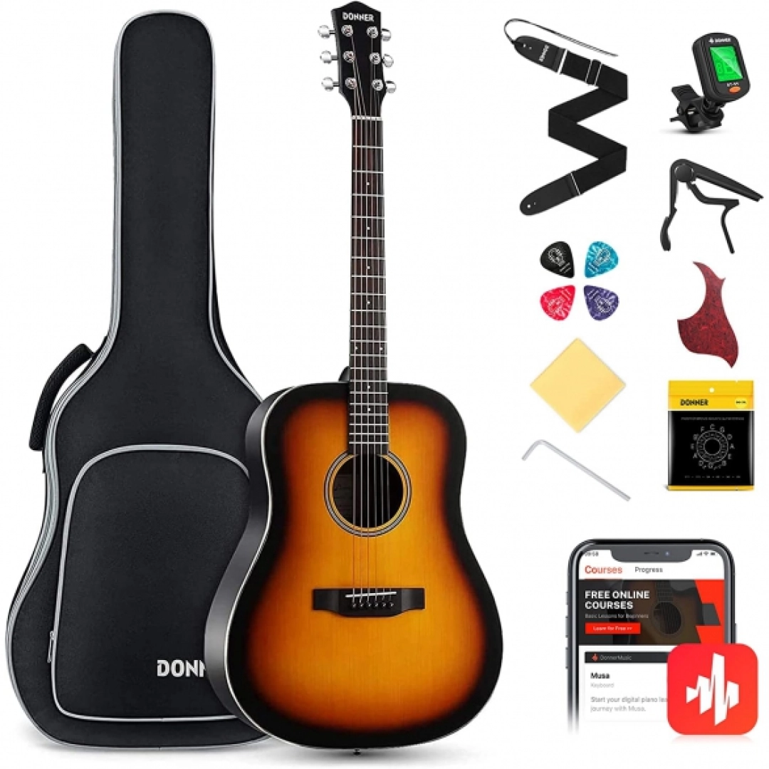 #107 - Donner DAG-1S Akustik Gitar Paketi (Sunburst)