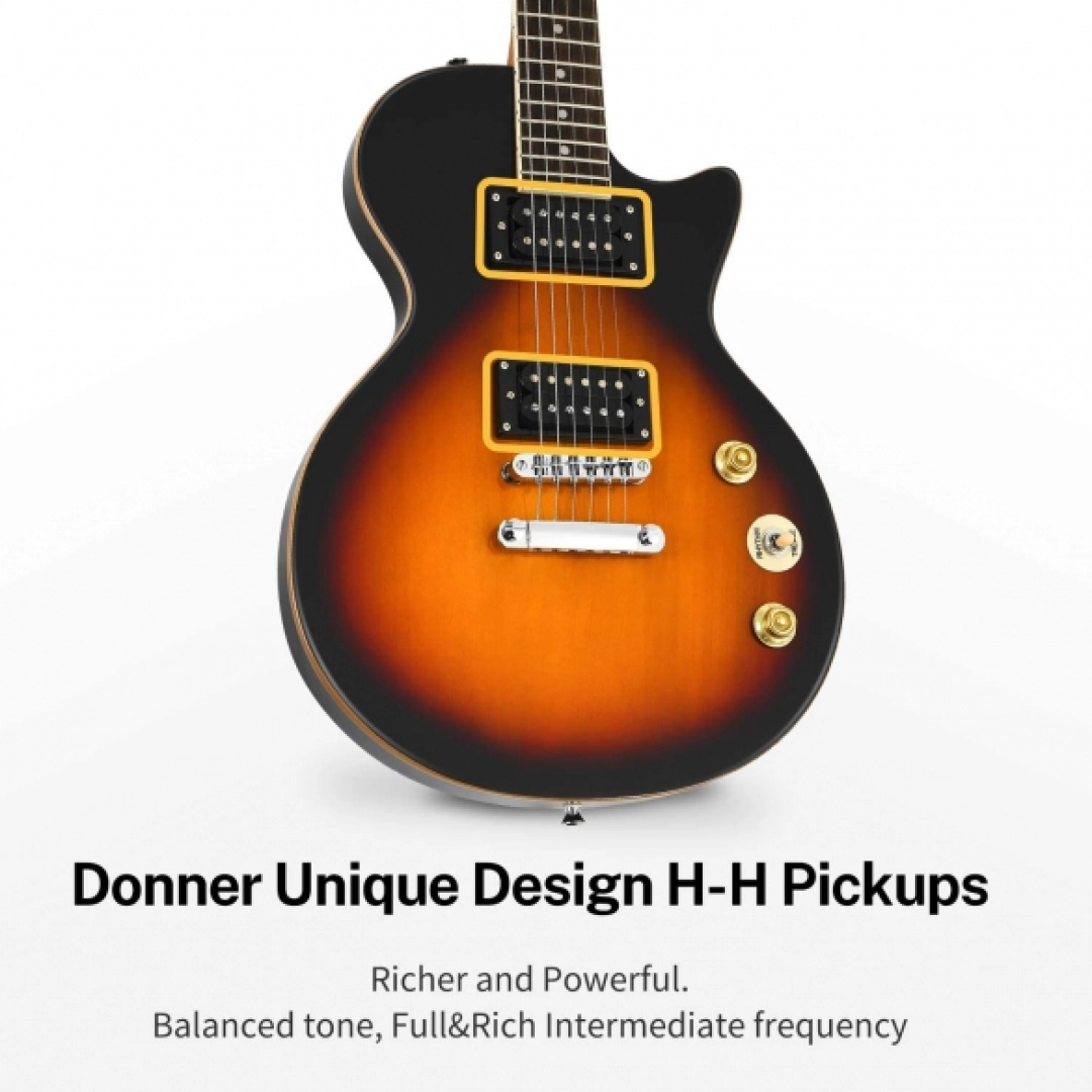 #141 - Donner DLP-124S LP Elektro Gitar Paketi (Sunburst)