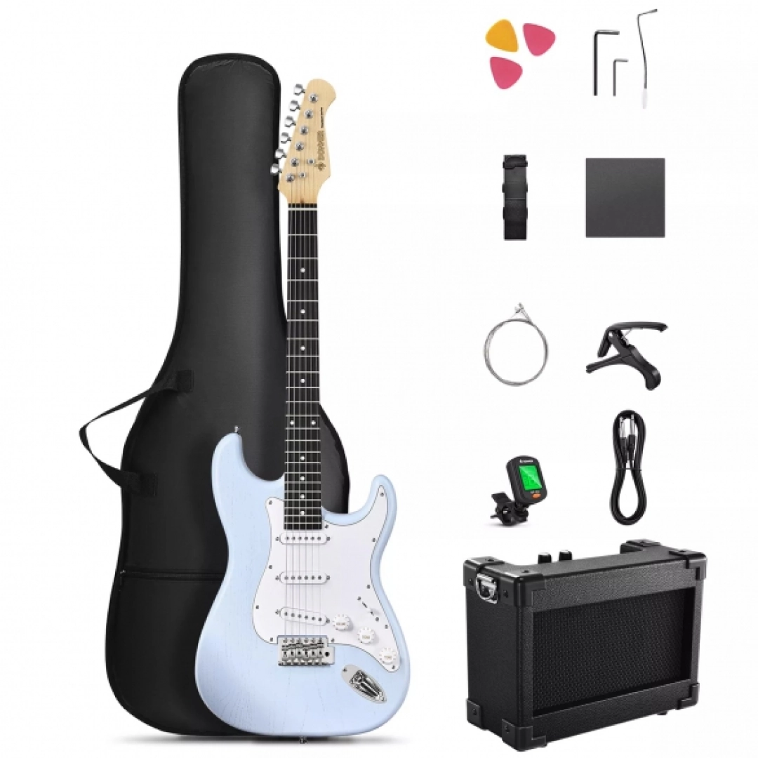 #155 - Donner DST-80 ST Elektro Gitar Seti (Sonic Blue)