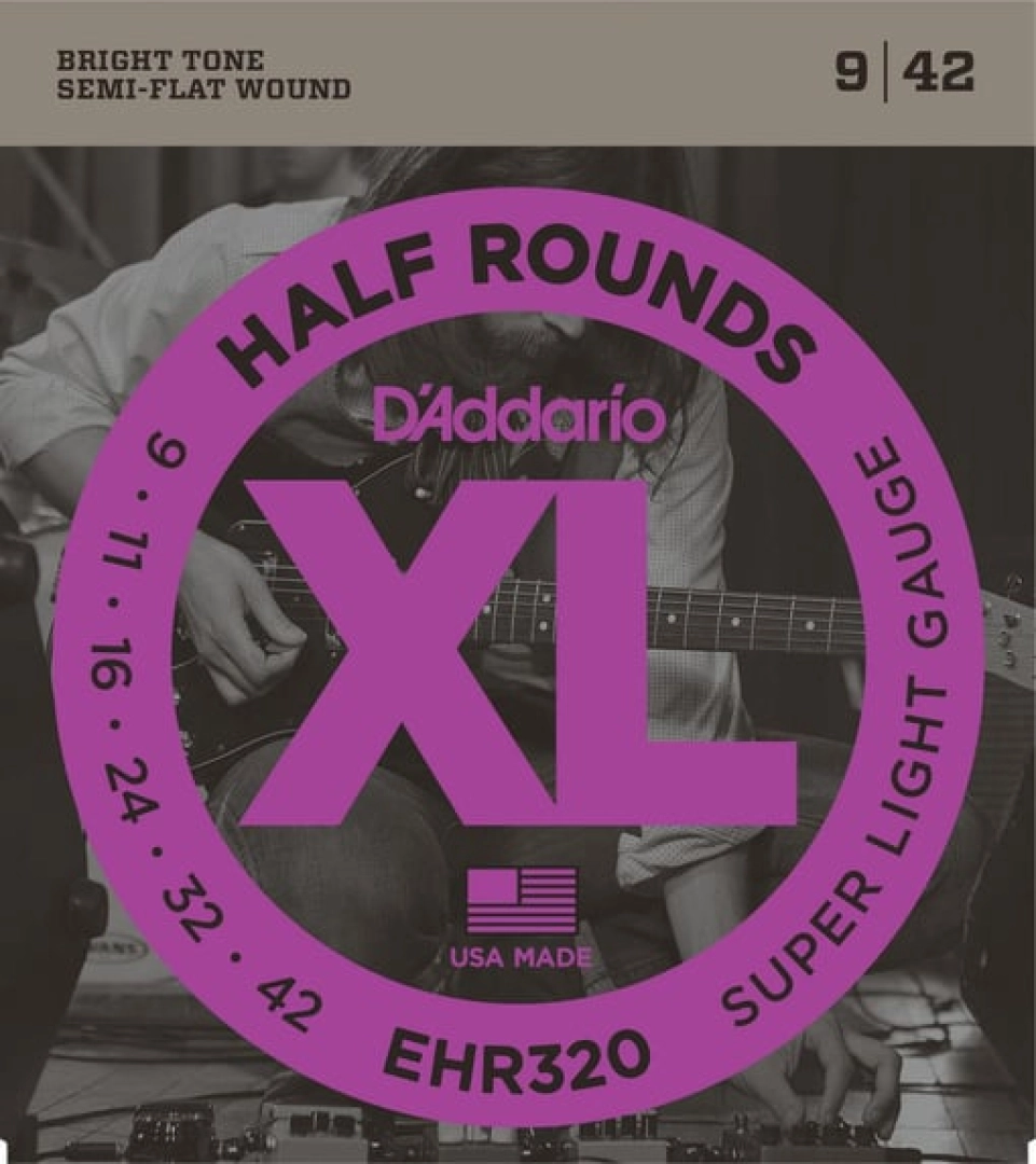 #115 - D'Addario EHR320 Elektro Gitar Tel Seti, 09-42, Half Rounds