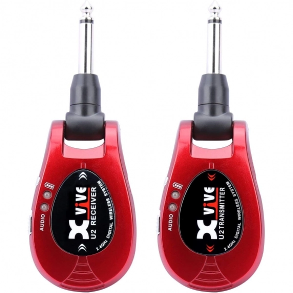 #SUK0106 - Xvive XV-U2 Kablosuz Gitar Bağlantı Sistemi - Kırmızı